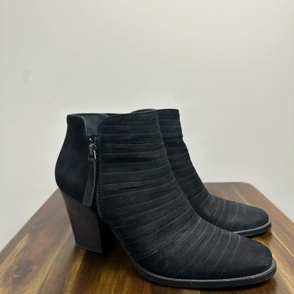 Paul Green Leather Banded Ankle Boots Size UK 6/‎ US 8.5 Black EUC